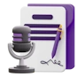 Icon of professional audio and video transcription service by Roxo Translations